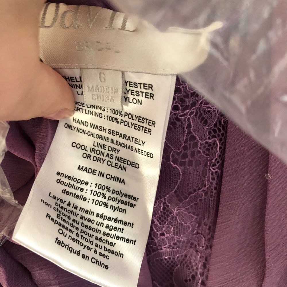 Women's Pleated Lace Bodice Sleeveless Dress - Purple - Picture 4 of 7